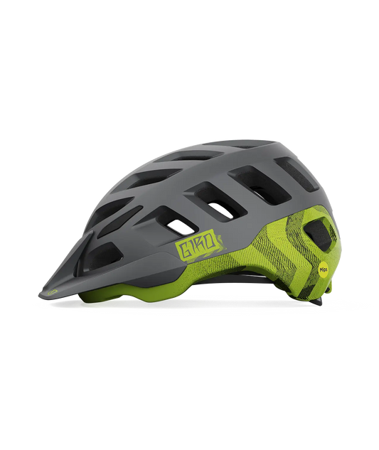 CASCO GIRO RADIX MIPS MATTE METALLIC BLACK/ANODIZED LIME