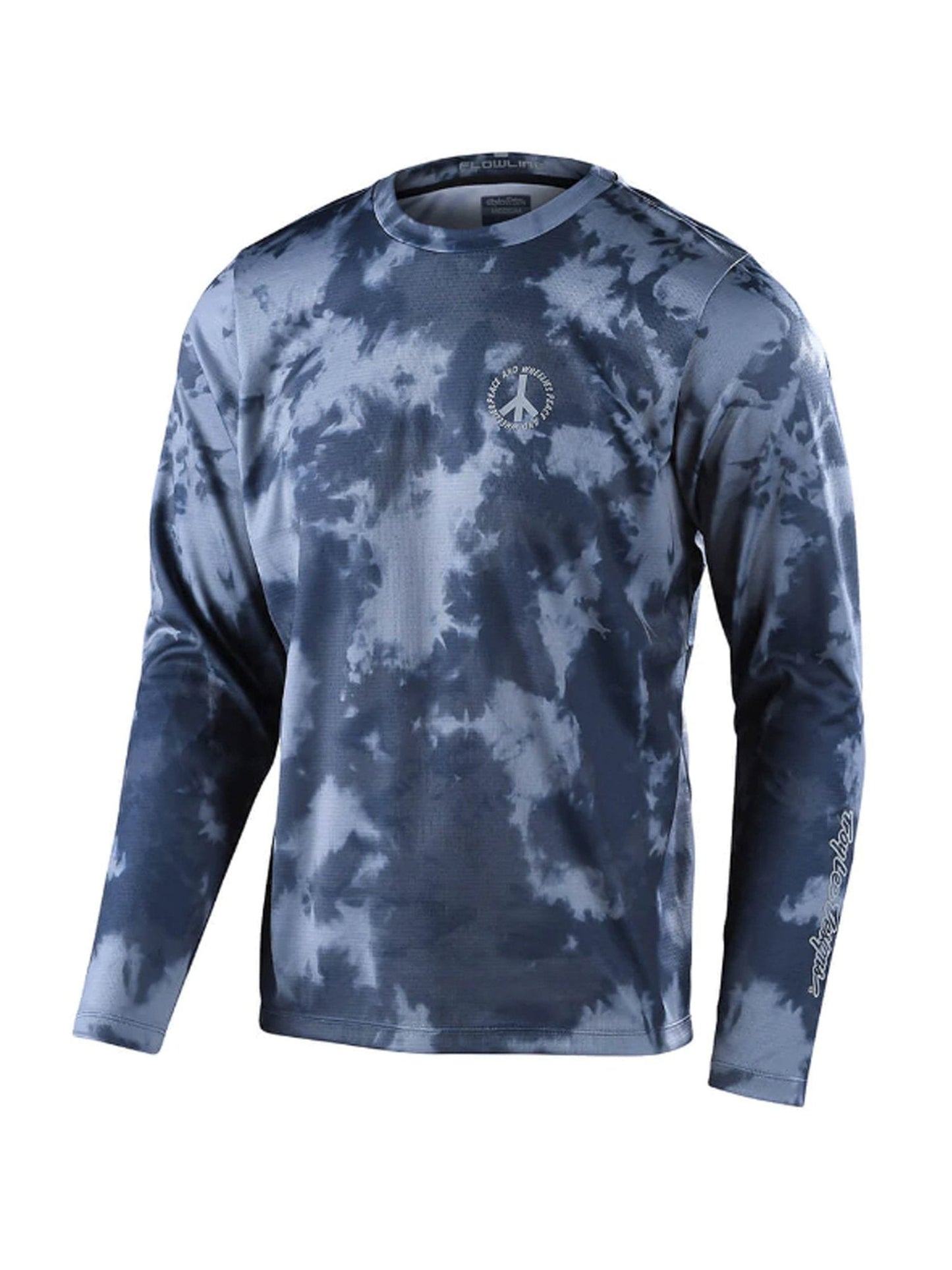 Polera Troy Lee Designs de bicicleta flowline ls rplot gris