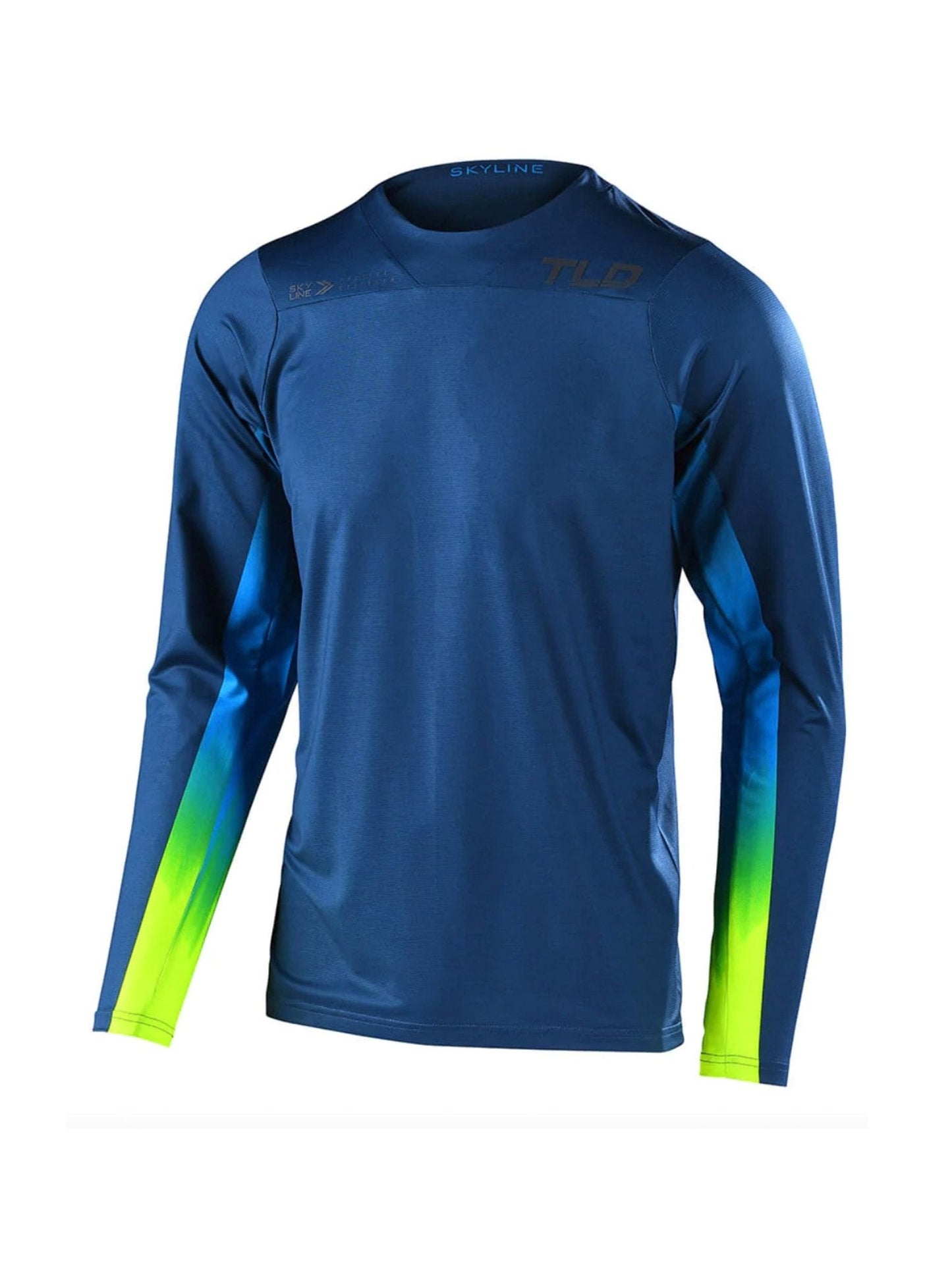 Polera Troy Lee Designs de bicicleta skyline ls jet fuel azul marino