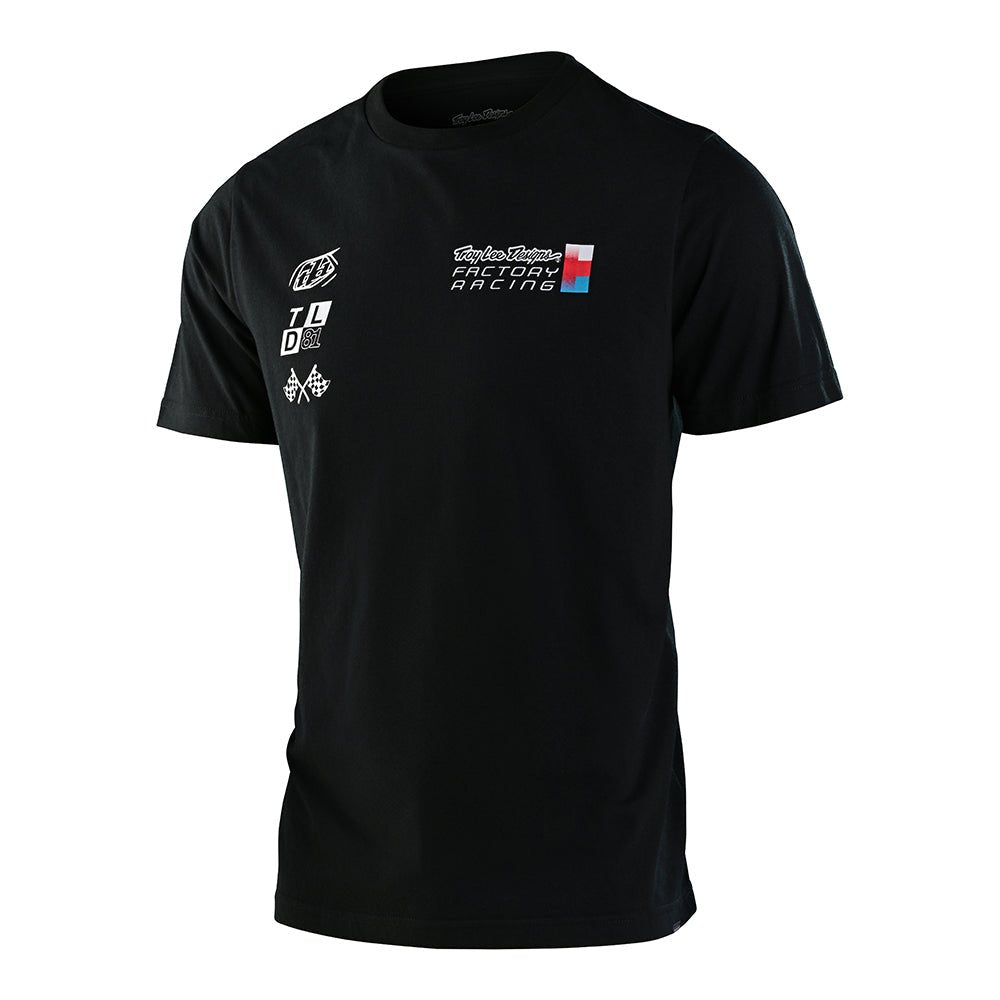 Polera Troy Lee Designs factory pit crew negra