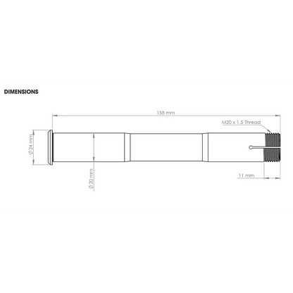 Eje Boxxer 20mm ( compatible con Charger 2 y Charger 3)