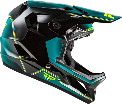 2026 RAYCE REPEAT BICYCLE HELMET BLACK/TEAL/HI-VIS