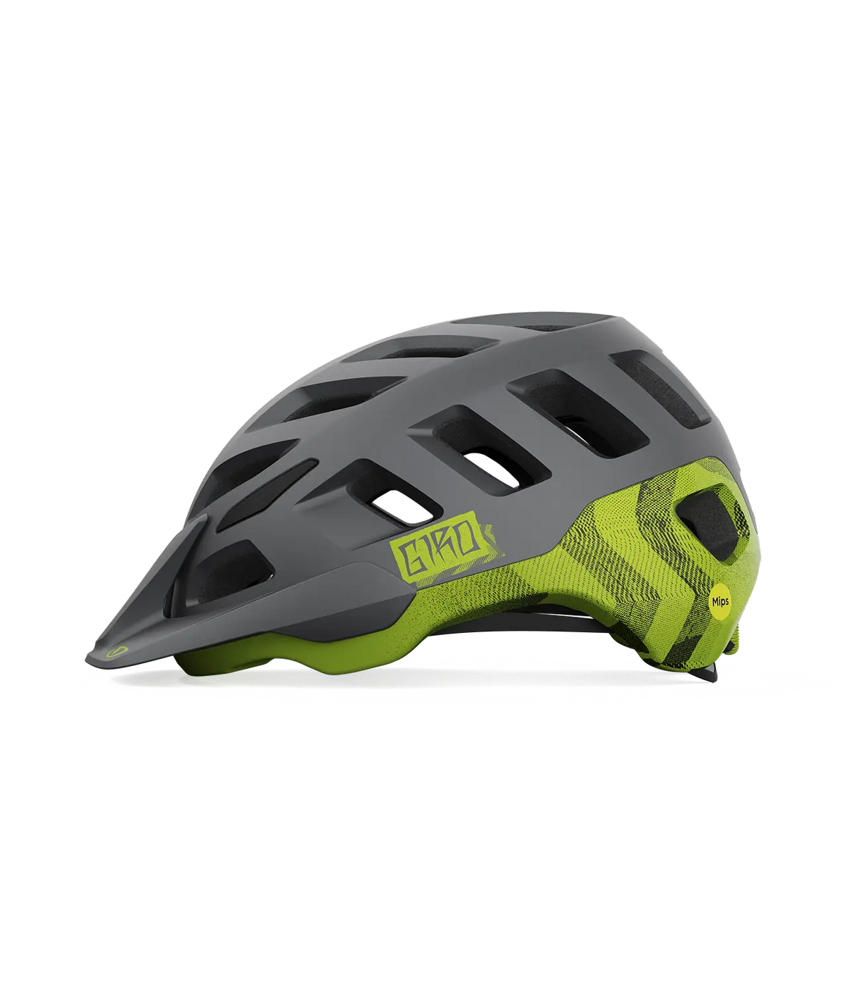 CASCO GIRO RADIX MIPS MATTE METALLIC BLACK/ANODIZED LIME