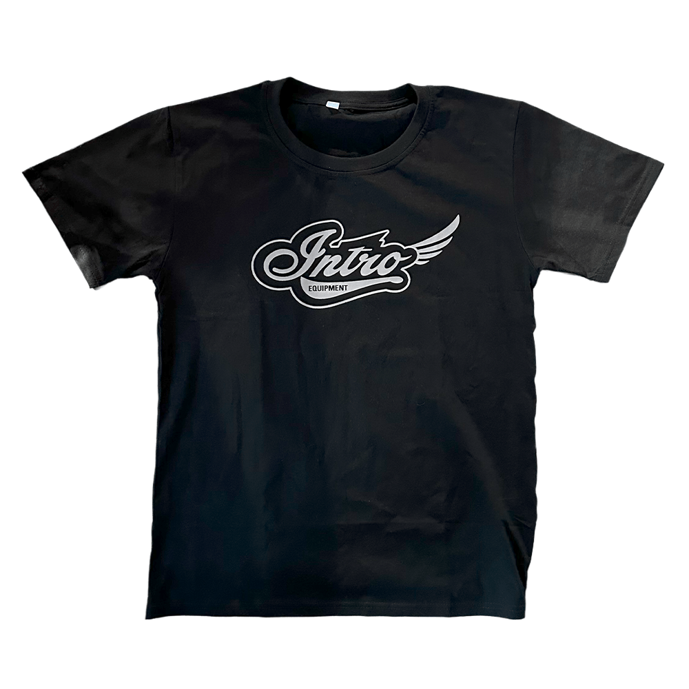 Polera Intro negra 100% algodón