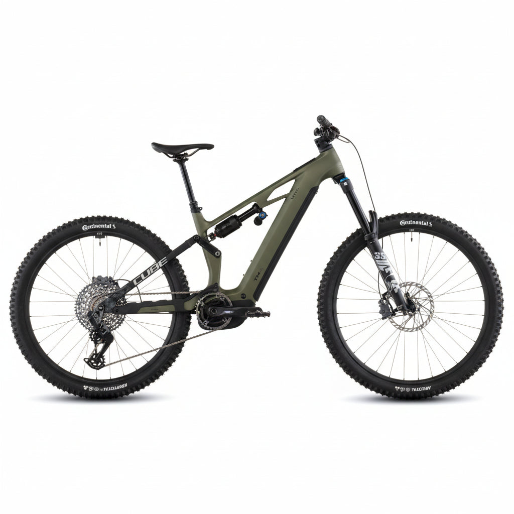 BICICLETA CUBE STEREO HYBRID ONE77 HPC TM 800 REEDGREEN N MATRIX