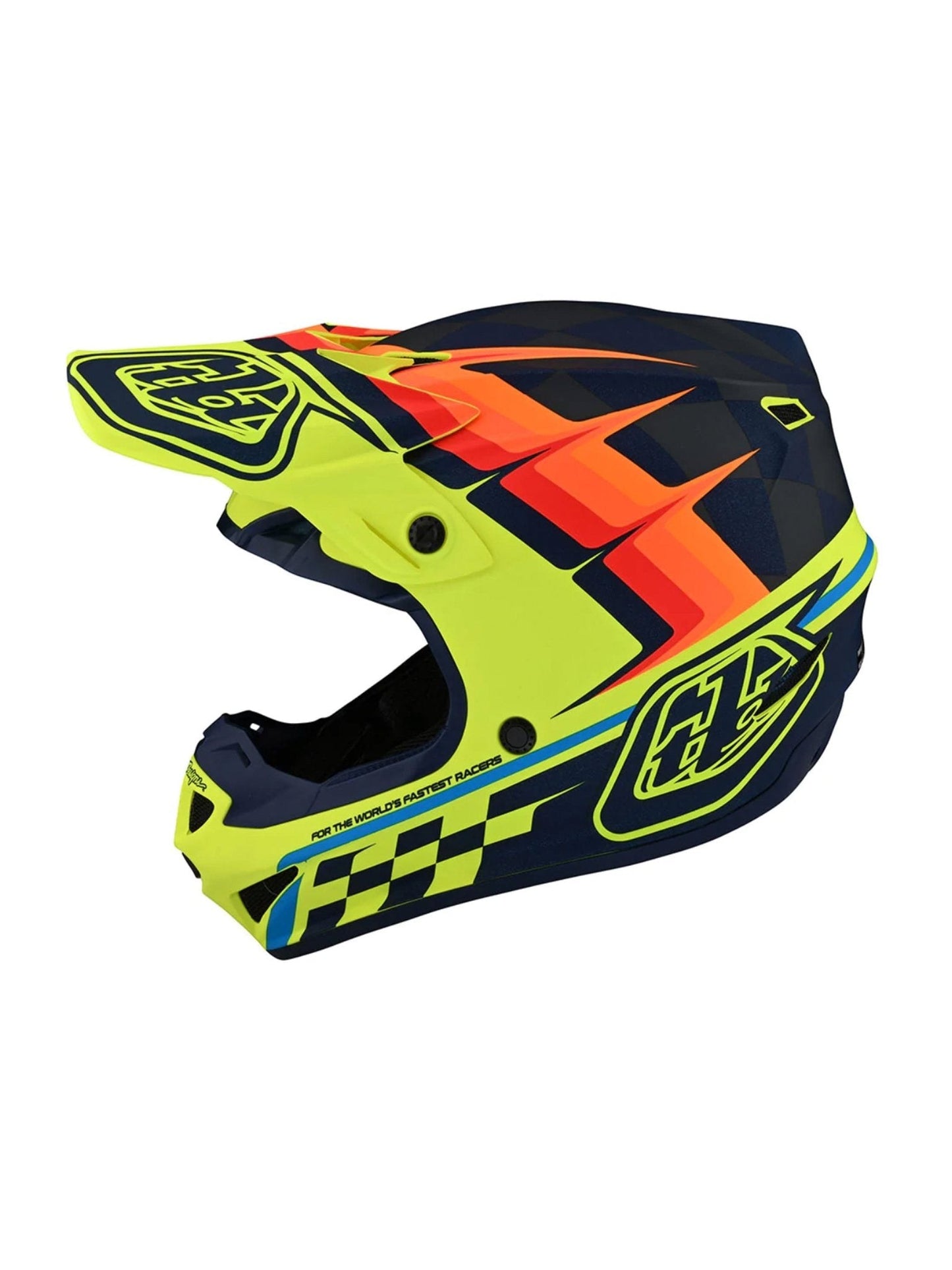 Casco Troy Lee Designs SE4 polyacrylite warped amarillo