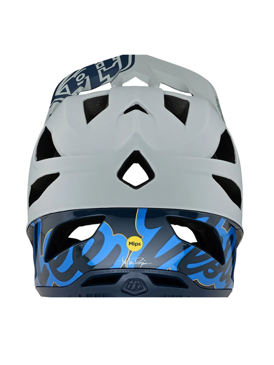 Troy Lee Designs Casco Stage Signature Gris/Azul - procircuitcl