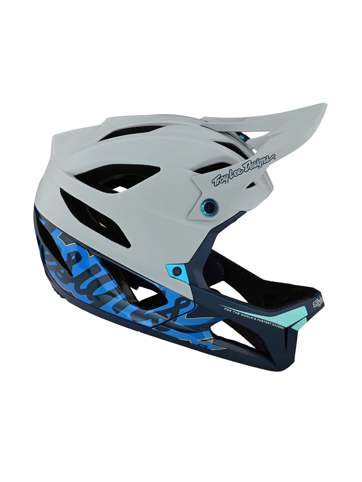 Troy Lee Designs Casco Stage Signature Gris/Azul - procircuitcl