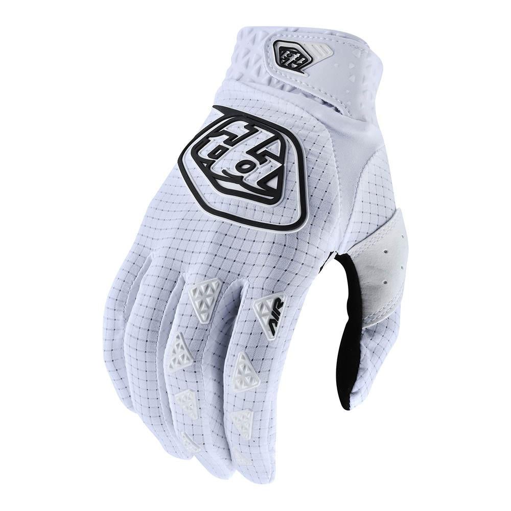 Guante Troy Lee Designs air solid blanco de moto