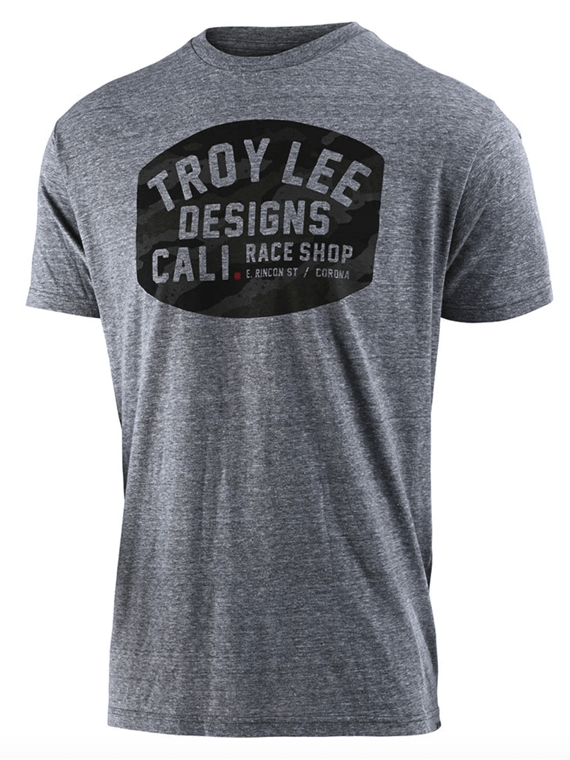 Polera Troy Lee Designs blockworks camo vintage gris snow