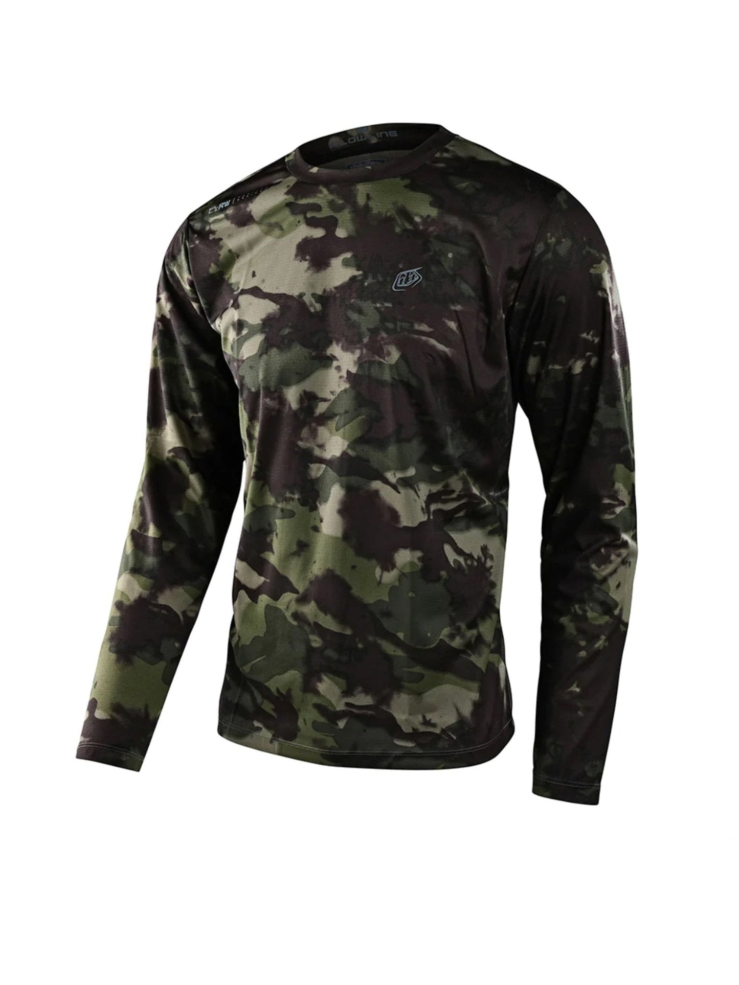 Polera Troy Lee Designs de bicicleta flowline ls covert militar