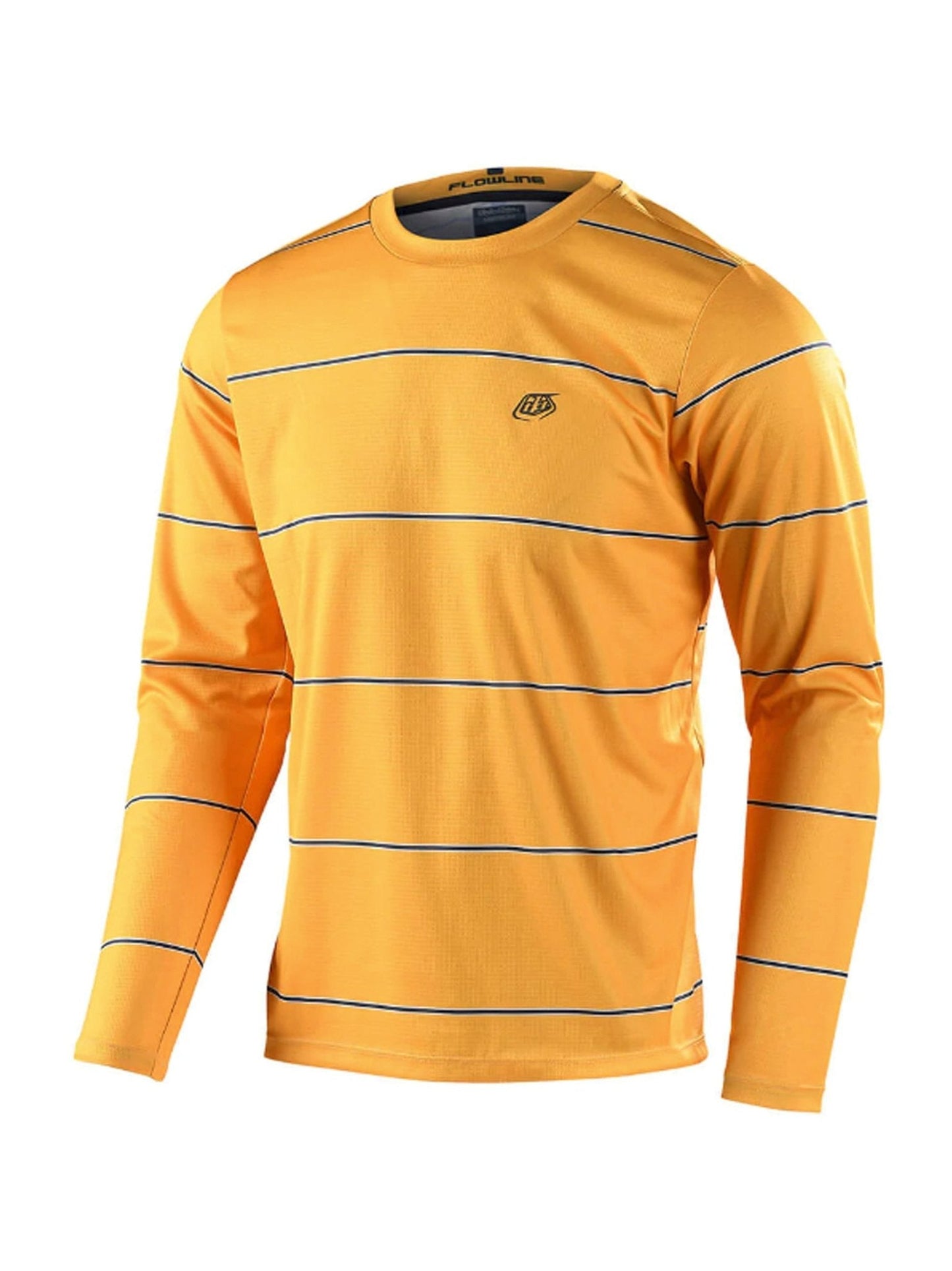 Polera Troy Lee Designs de bicicleta flowline ls revert amarilla