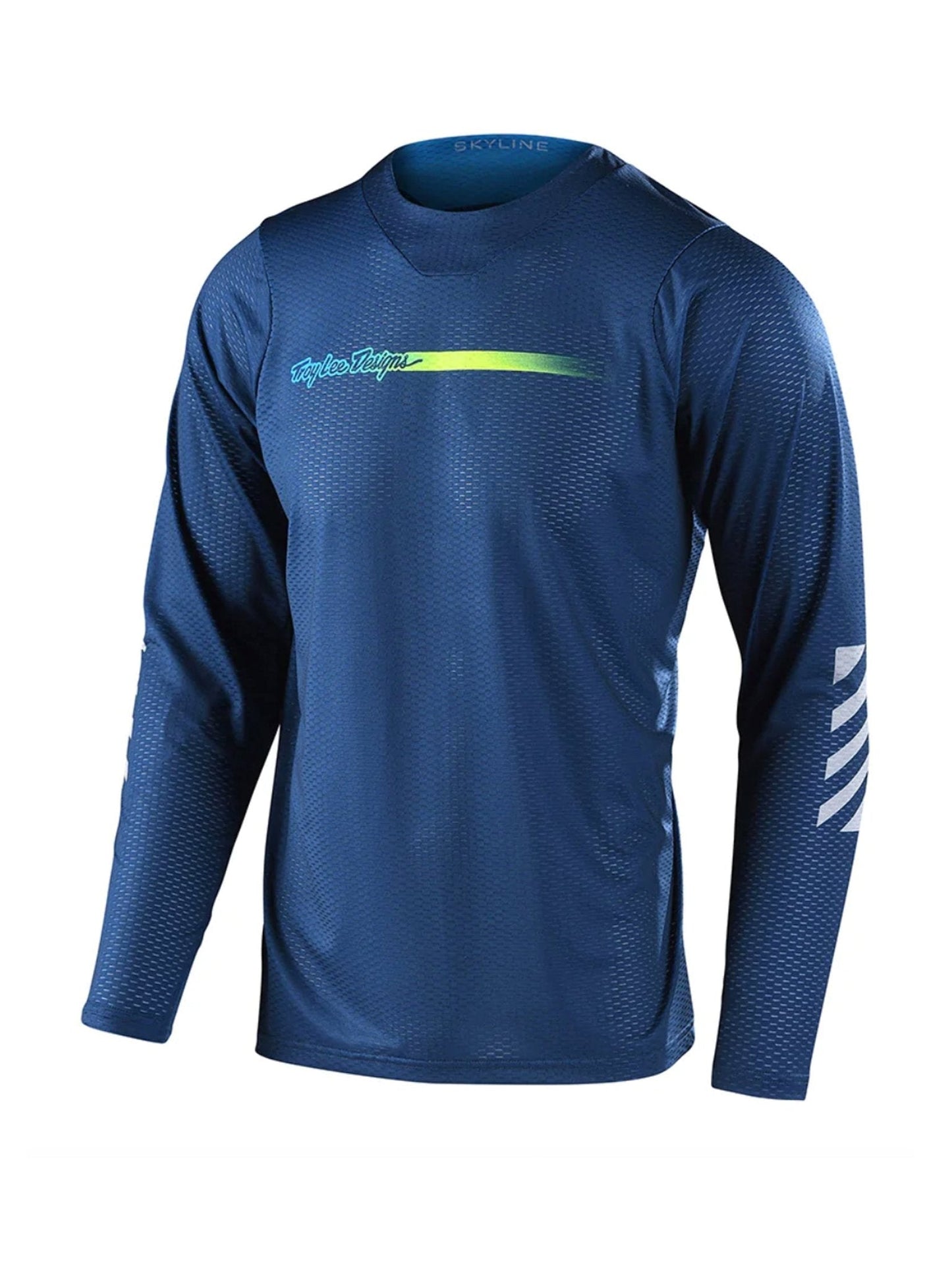 Polera Troy Lee Designs de bicicleta skyline air ls channel dark slate azul
