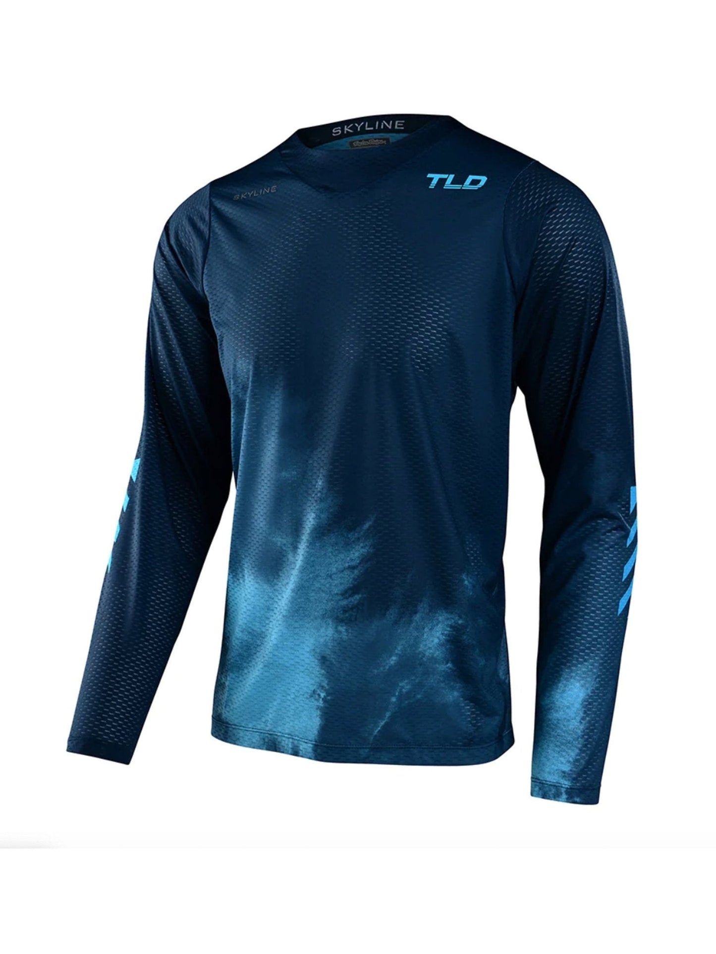 Polera Troy Lee Designs de bicicleta skyline air ls fades azul